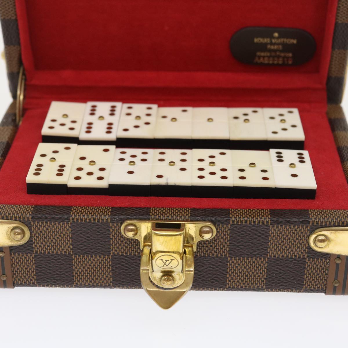 LOUIS VUITTON Damier Ebene Domino 28 Trunk LV 29522S