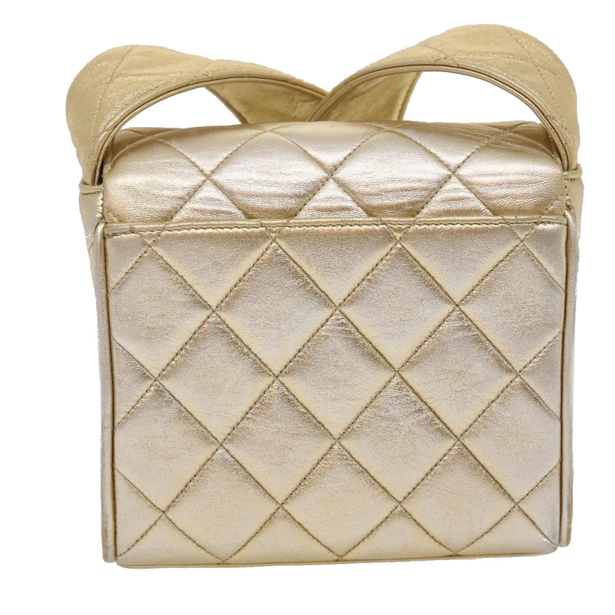Luxury Chanel Matelasse Shoulder Bag Lamb Skin Gold CC  29567A