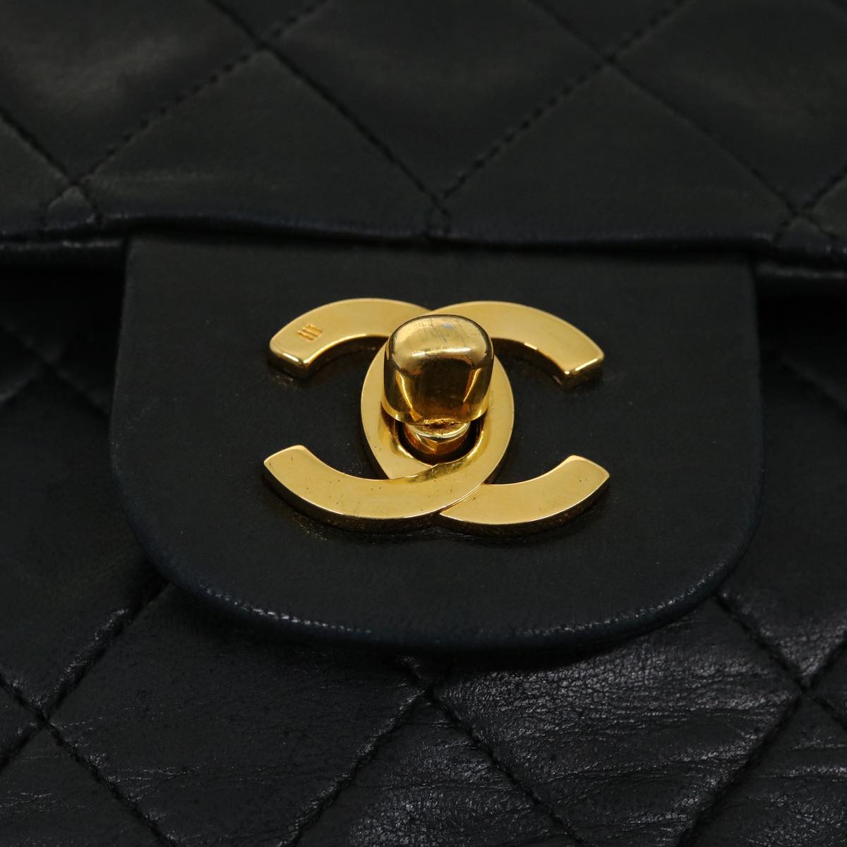 CHANEL Classic Matelasse 25 Chain Flap Shoulder Bag Lamb Skin Black  29592A