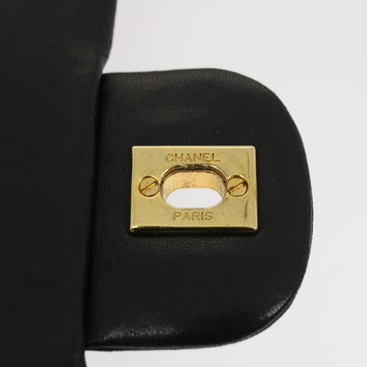 CHANEL Classic Matelasse 25 Chain Flap Shoulder Bag Lamb Skin Black  29592A