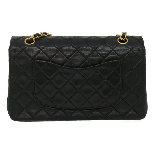 CHANEL Classic Matelasse 25 Chain Flap Shoulder Bag Lamb Skin Black  29592A