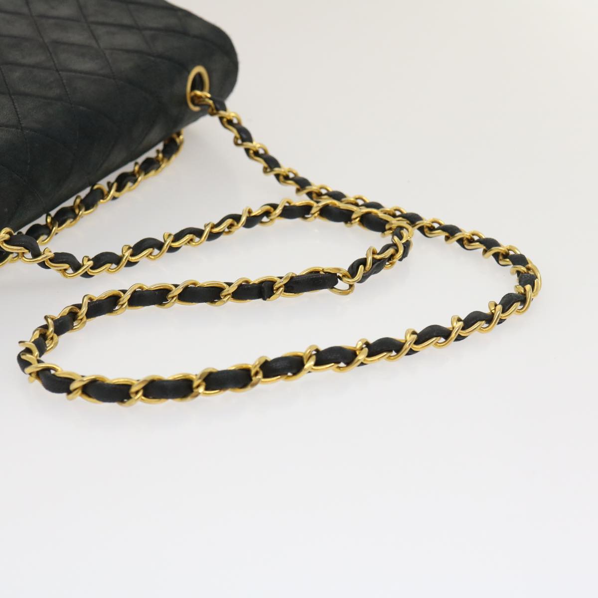 CHANEL Classic Matelasse 25 Chain Flap Shoulder Bag Lamb Skin Black  29592A