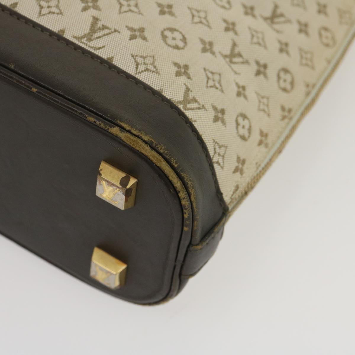 LOUIS VUITTON Monogram Mini Alma Haut Hand Bag Khaki M92203 LV 29629