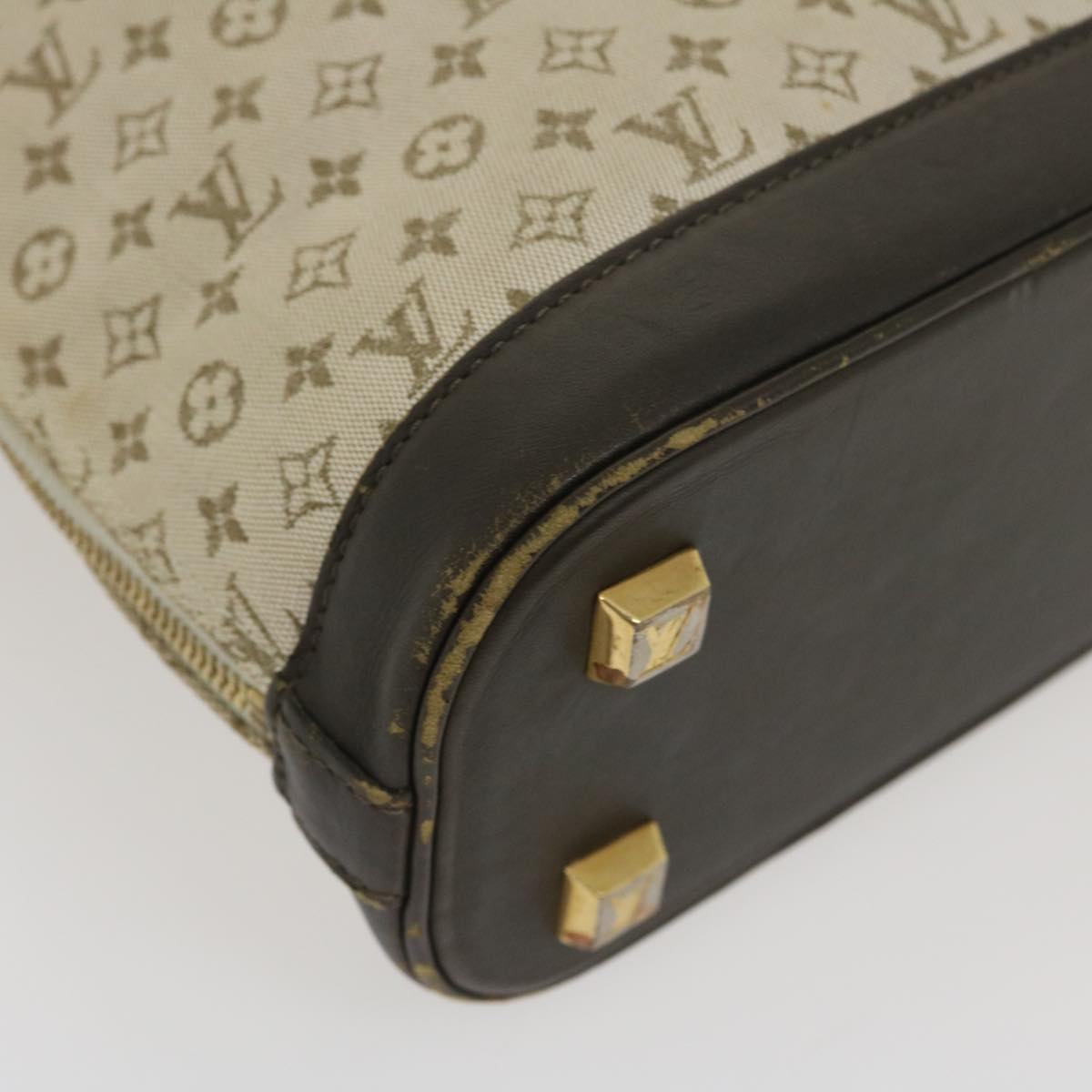 LOUIS VUITTON Monogram Mini Alma Haut Hand Bag Khaki M92203 LV 29629