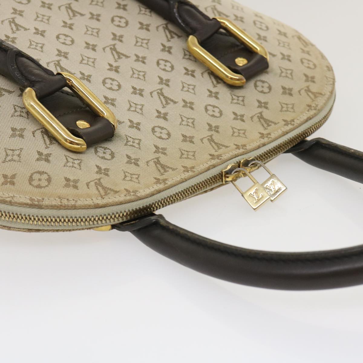 LOUIS VUITTON Monogram Mini Alma Haut Hand Bag Khaki M92203 LV 29629