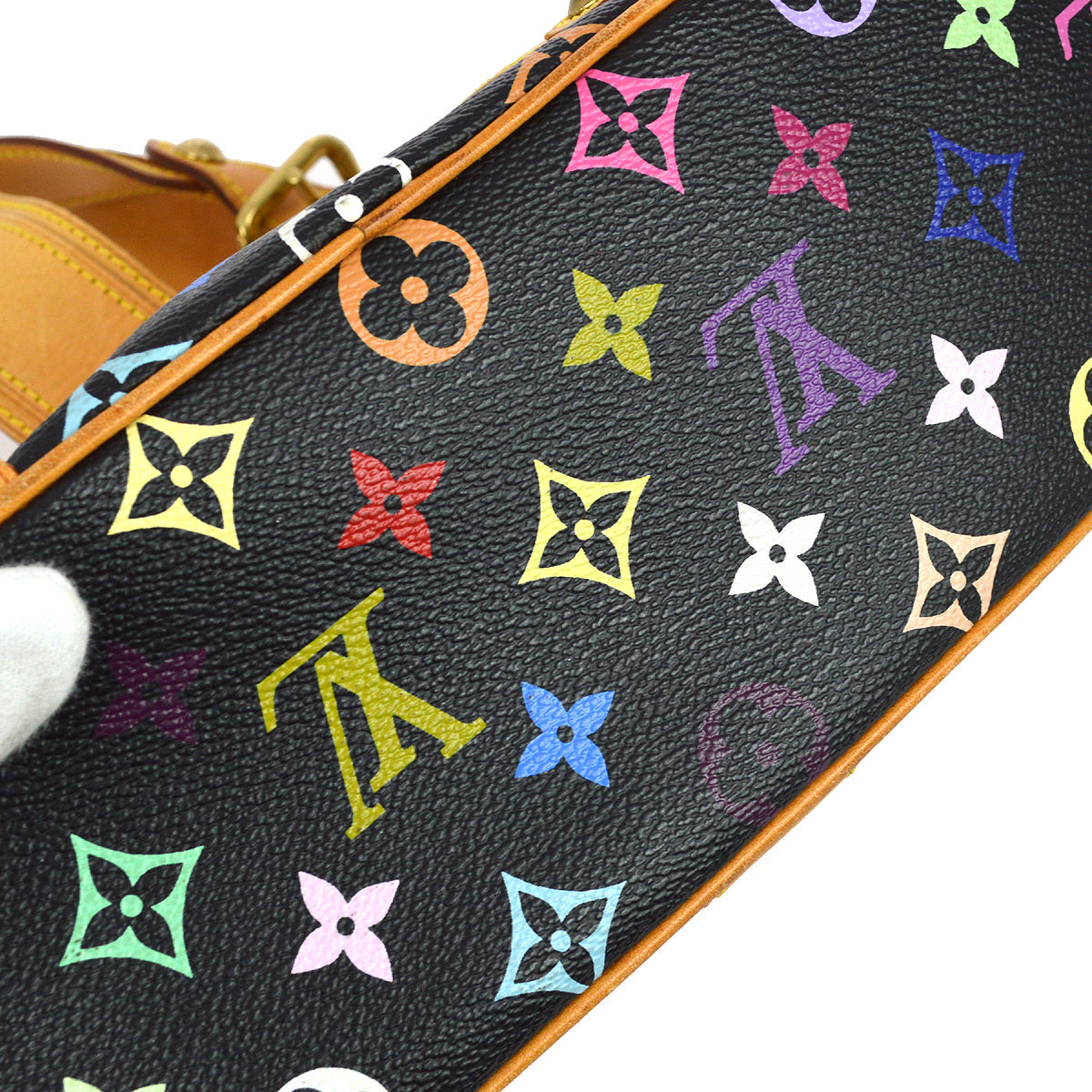Louis Vuitton 2004 Black Monogram Multicolor Theda PM M92346