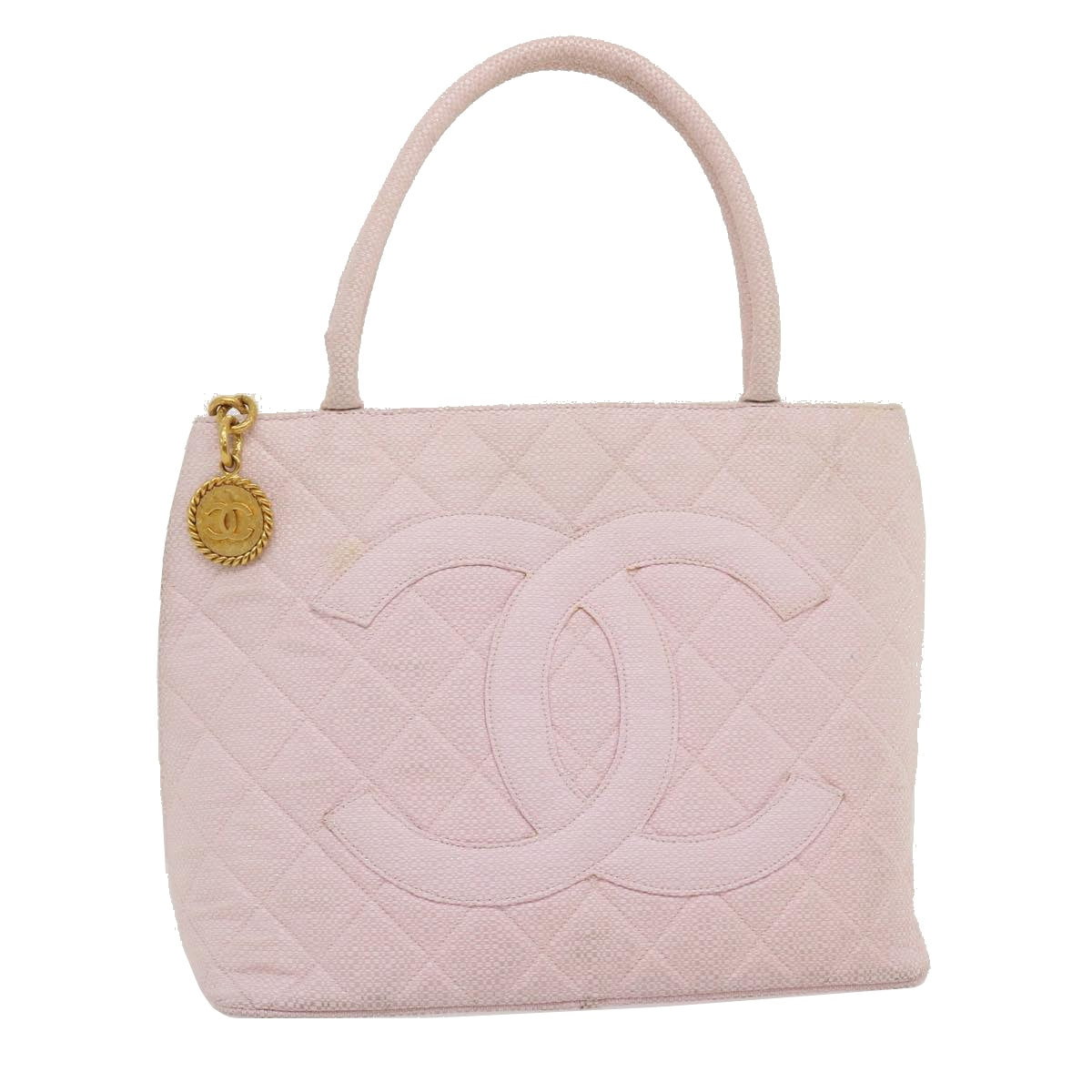 Luxury Chanel COCO Mark Tote Bag cotton Pink CC  29713A