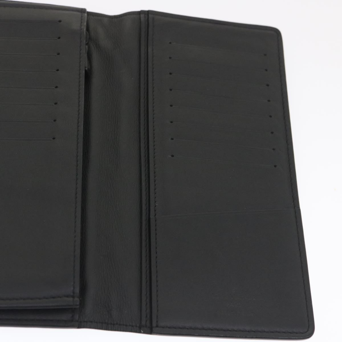 LOUIS VUITTON Monogram Shadow Portefeuille Brazza Wallet Black N60017 29752