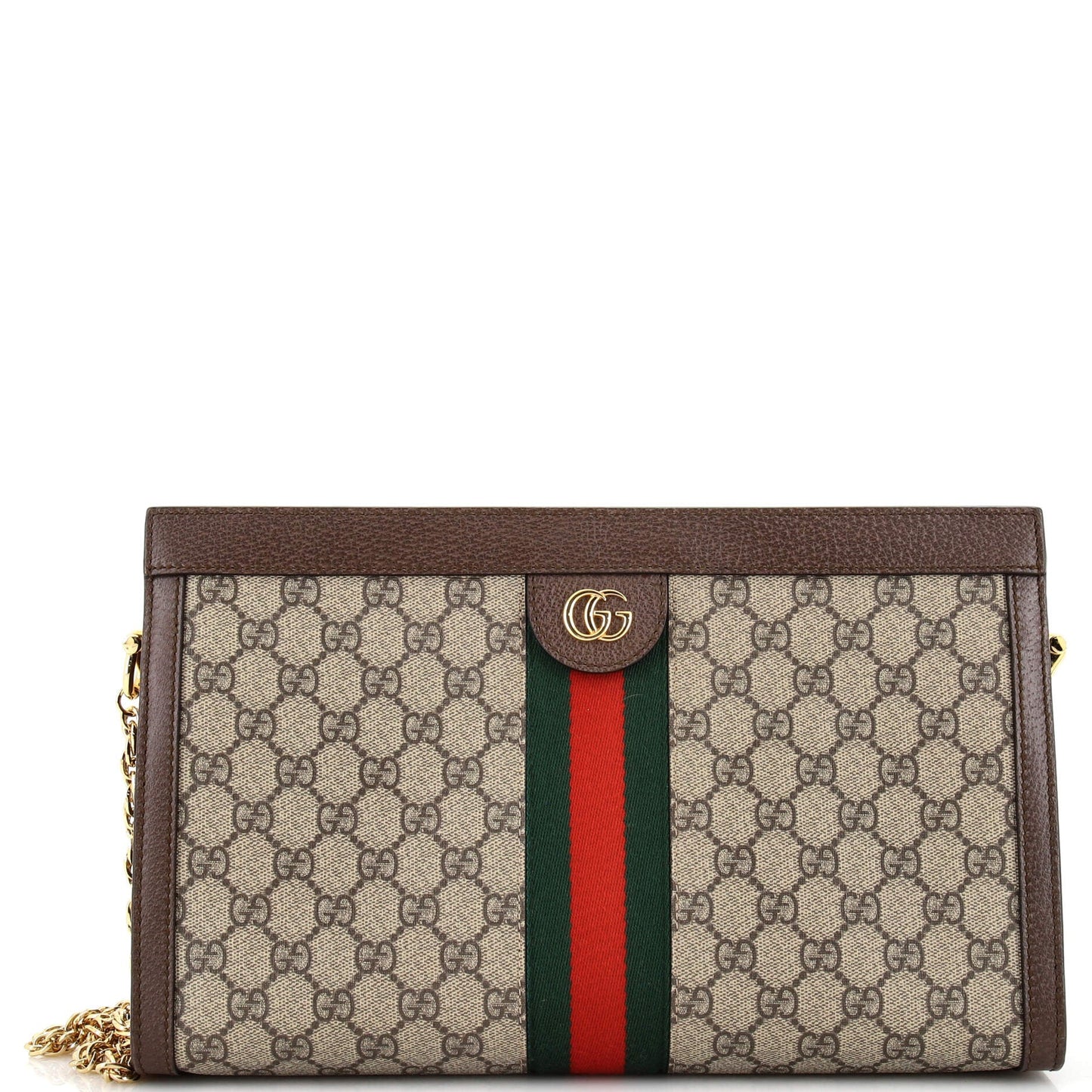 Luxury Gucci Trending 2025 Ophidia Chain Shoulder Bag GG Coated Canvas Medium