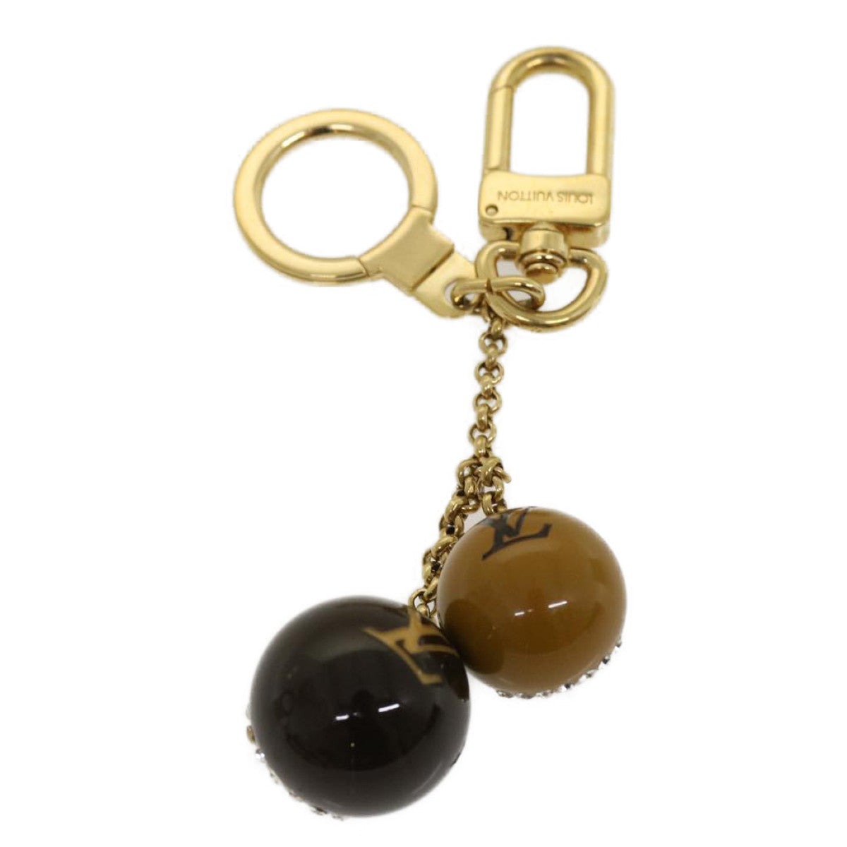 LOUIS VUITTON Porte Cles Jack & Lucy Key Holder Brown Gold M65376 LV 29933A