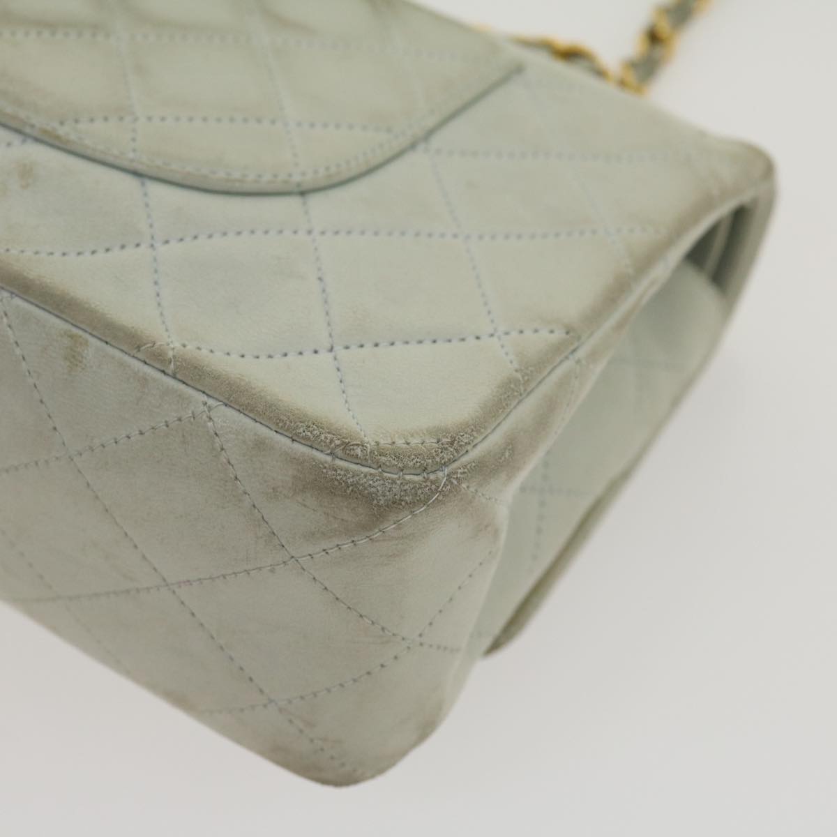 CHANEL Classic Matelasse 25 Double Chain Flap Shoulder Bag Lamb Skin  29961A