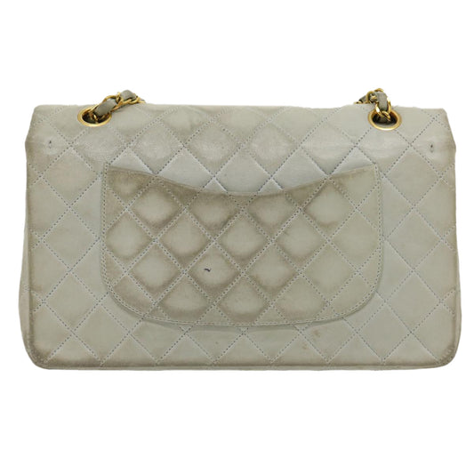 CHANEL Classic Matelasse 25 Double Chain Flap Shoulder Bag Lamb Skin  29961A