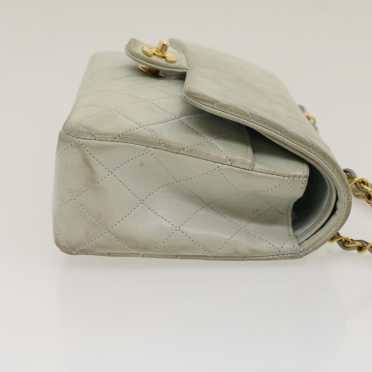 CHANEL Classic Matelasse 25 Double Chain Flap Shoulder Bag Lamb Skin  29961A