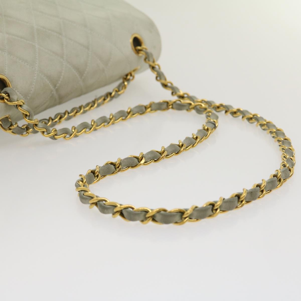 CHANEL Classic Matelasse 25 Double Chain Flap Shoulder Bag Lamb Skin  29961A