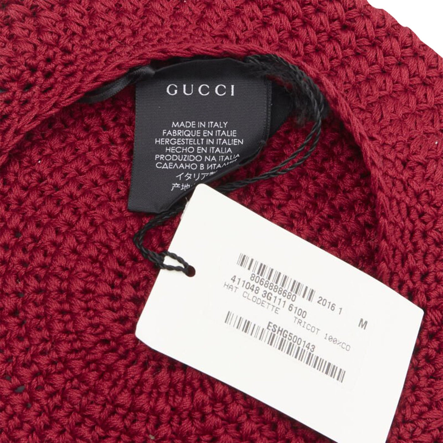 Gucci pom pom knit beret hat
