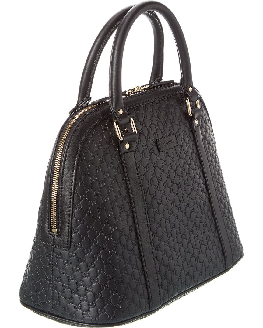 Gucci Logo GG Leather Satchel