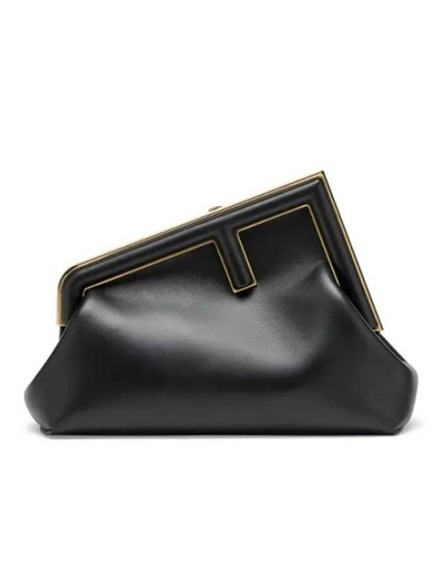 Luxury Fendi First Small Leather Shoulder Bag Black