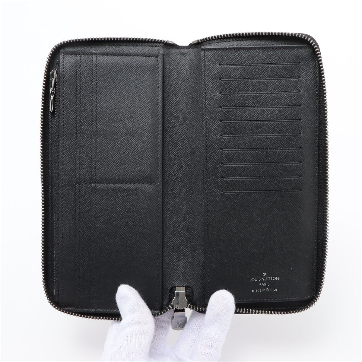 Louis Vuitton Monogram Zippie Wallet Vertical M62295 Black Round Zip Wallet
