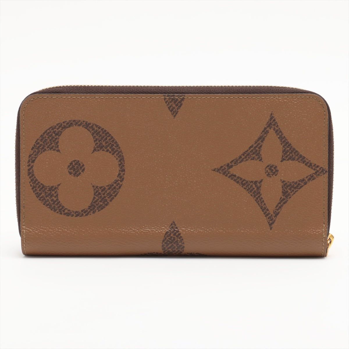 Louis Vuitton Giant Monogram Reversee Zippie Wallet M69353 Black X Brown Round Zip Wallet