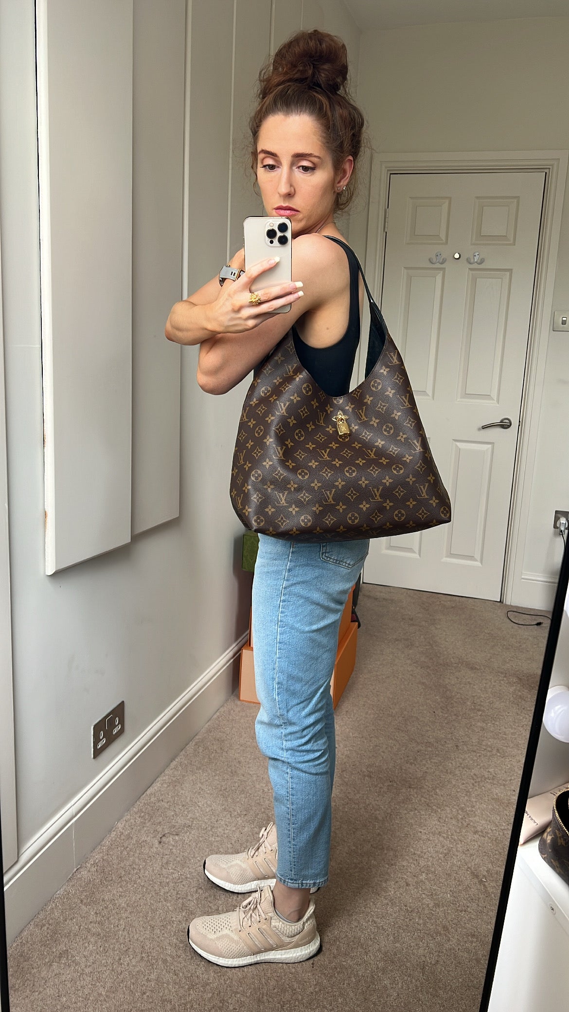 Louis Vuitton Flower Hobo in Monogram with Python Trim (RRP £1370)