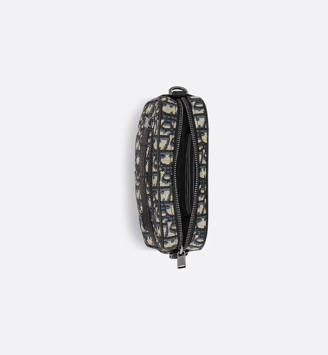 Mini Safari Bag with Strap Beige and Black Luxury Dior Oblique Jacquard