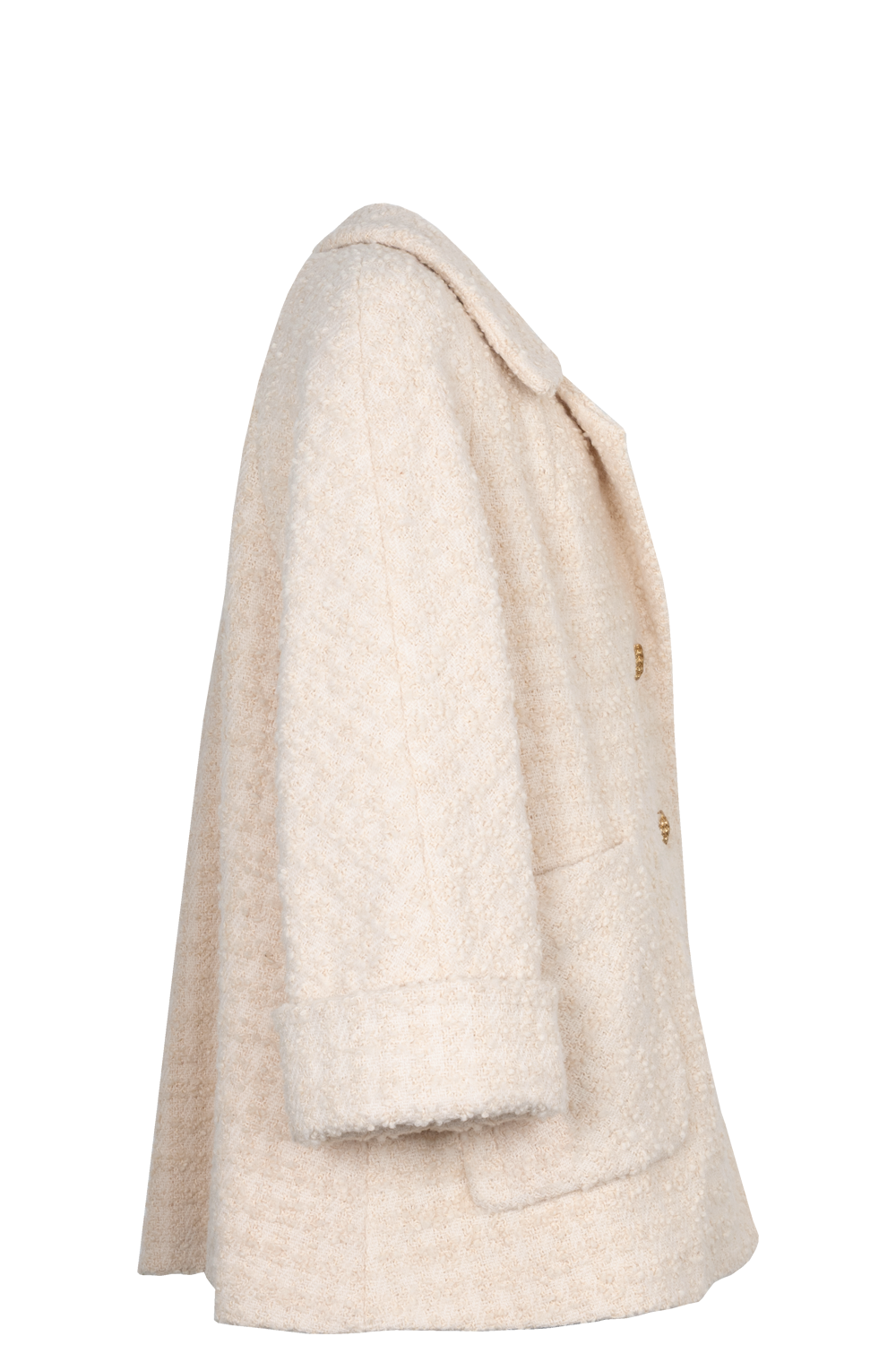 Luxury Gucci Trending 2025 Coat Wool Tweed Beige