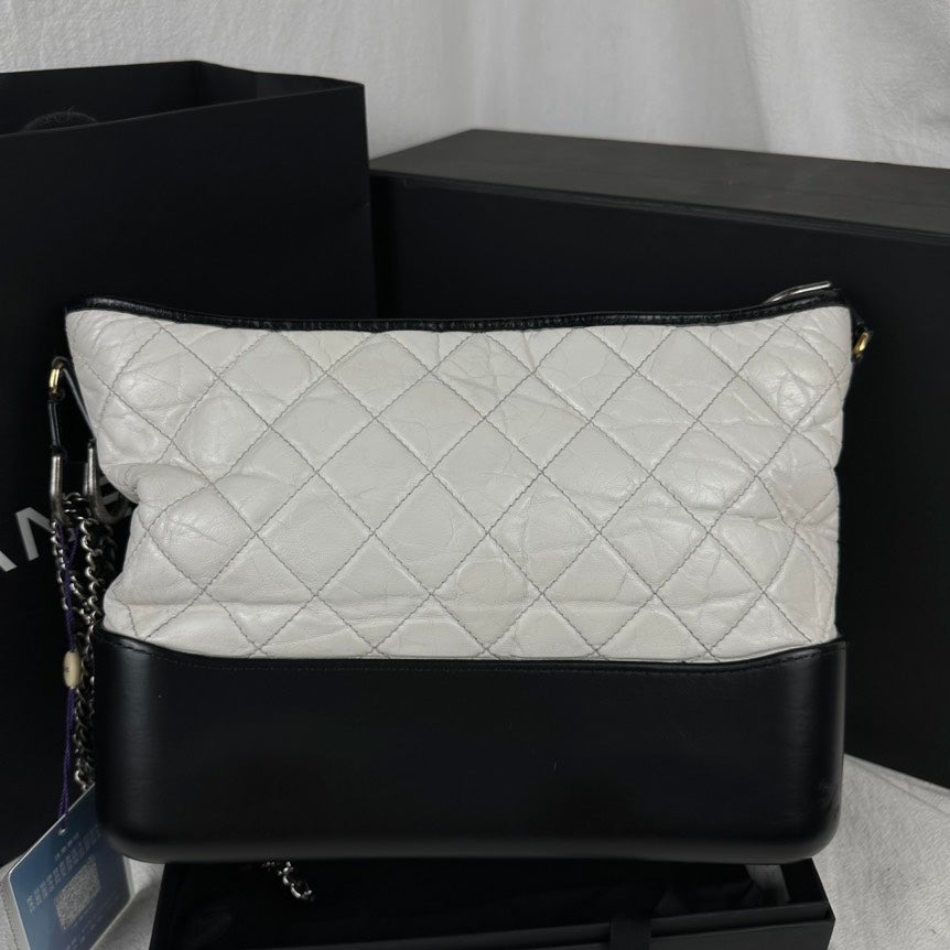 Luxury Chanel Gabrielle Hobo Quilted Aged Calfskin Small