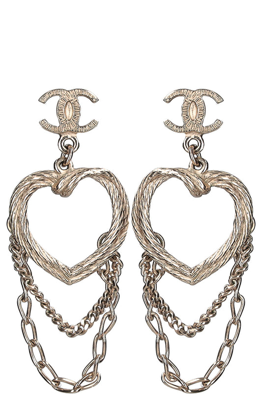 CHANEL CC Heart Earrings 2009