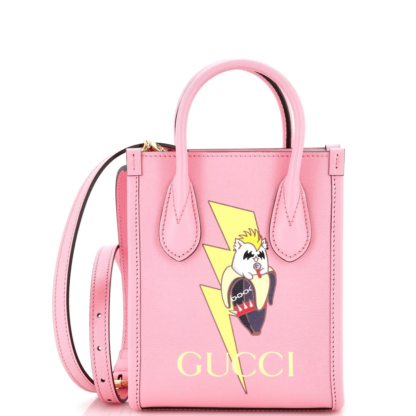 Luxury Gucci Trending 2025 Vertical Tote Printed Leather Mini