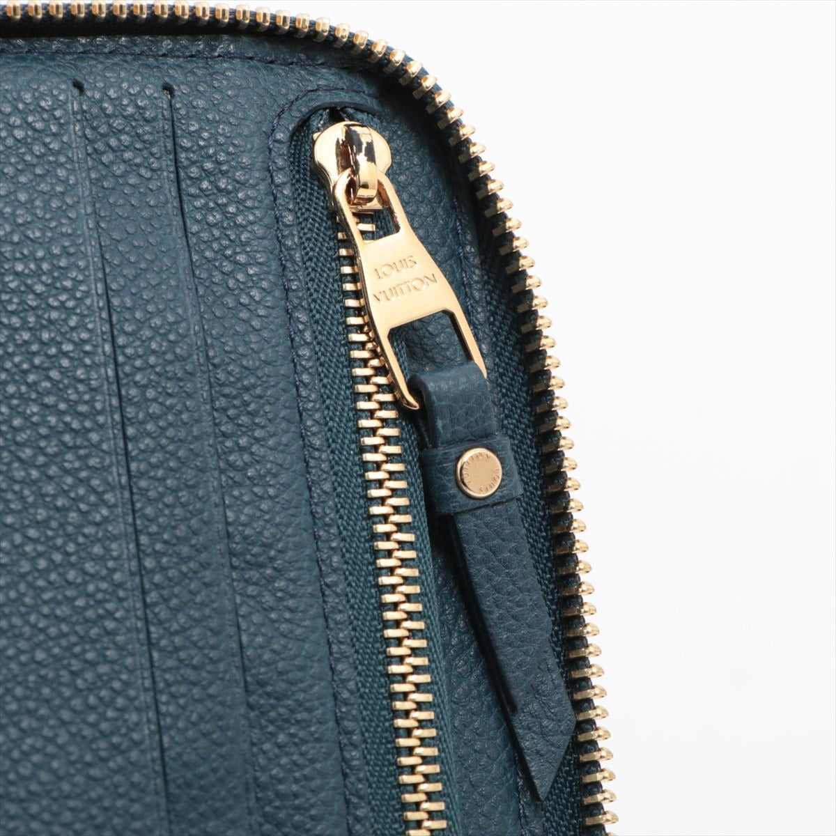 Louis Vuitton Monogram Amplant Portfolio Scretron M60487 Blue Round  Wallet