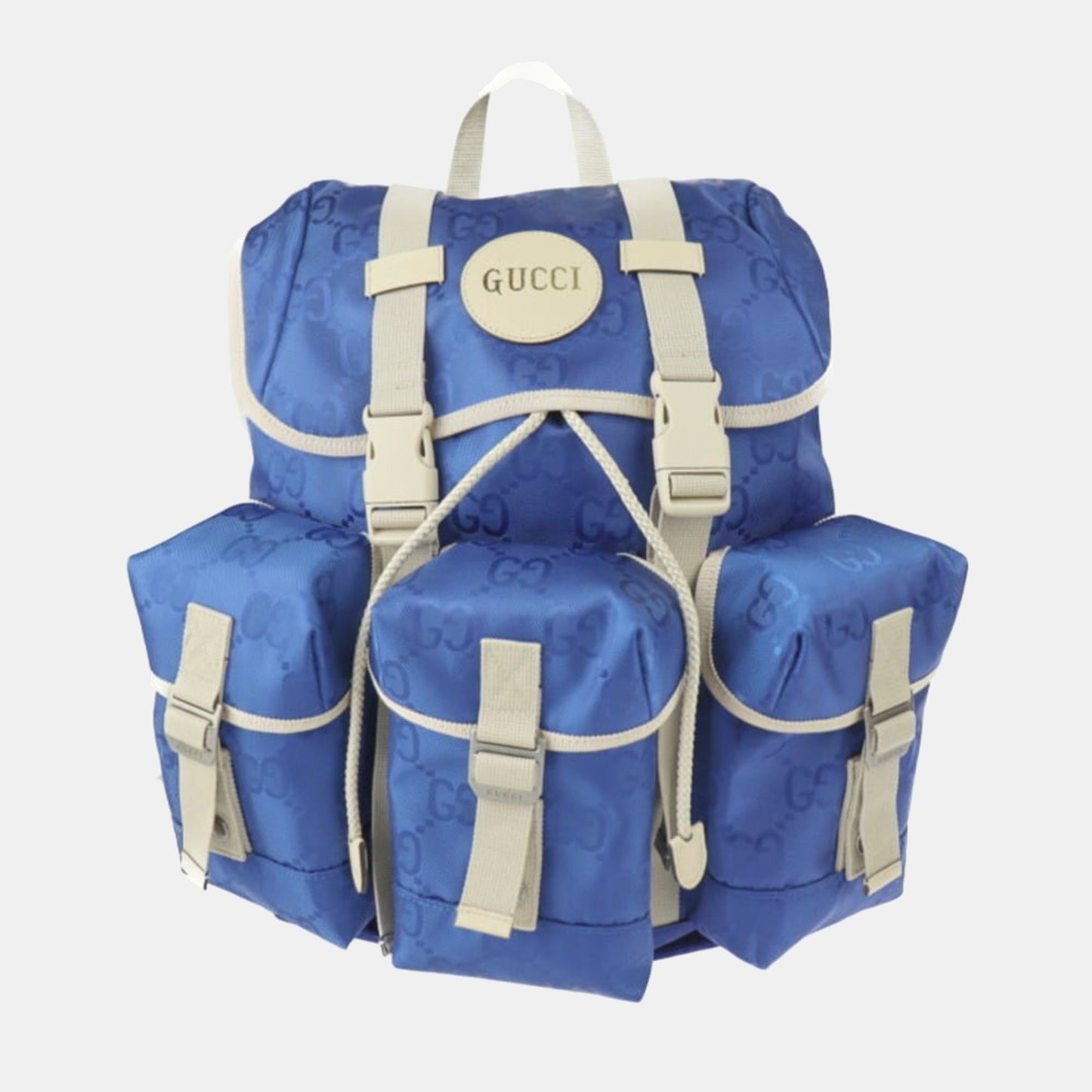 Luxury Gucci Trending 2025 Blue Nylon GG Off The Grid Backpack