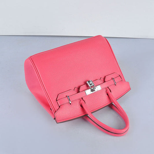Luxury Hermes Birkin 30cm Togo leather Handbags Lip Pink Sliver