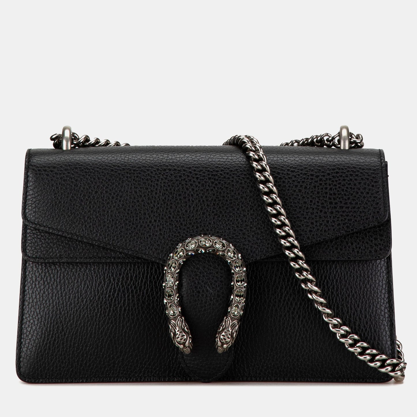 Luxury Gucci Trending 2025 Black Leather Small Dionysus Shoulder Bag
