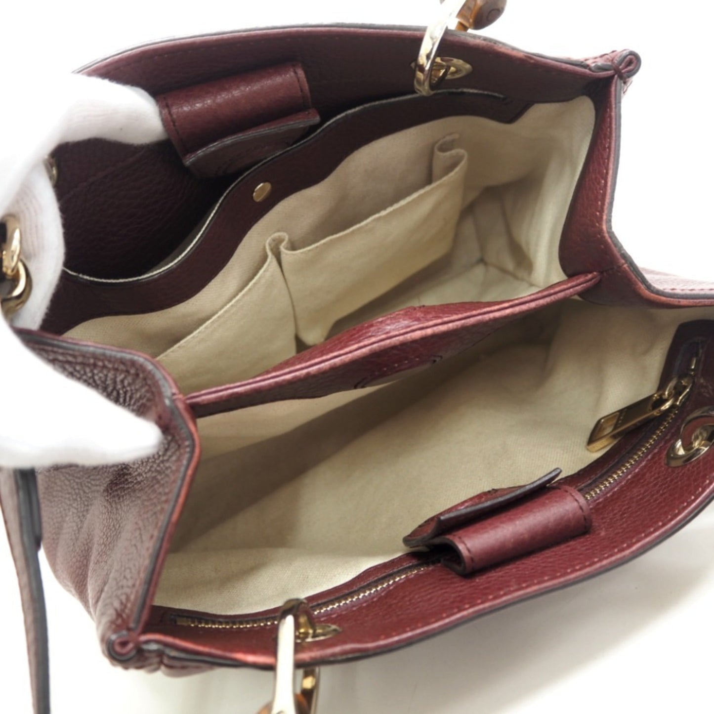 Gucci Bamboo Shopper  Leather Handbag ()