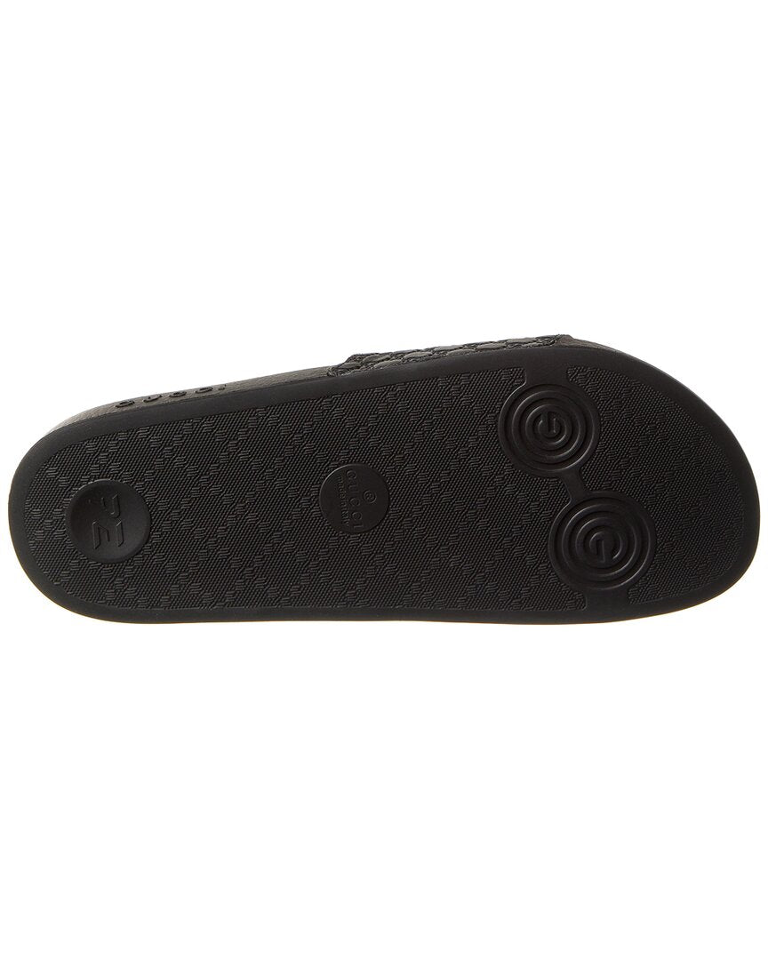 Gucci Microguccissima Leather Slide