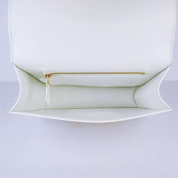Luxury Hermes Constance Cowskin Leather Bag H017 white golden