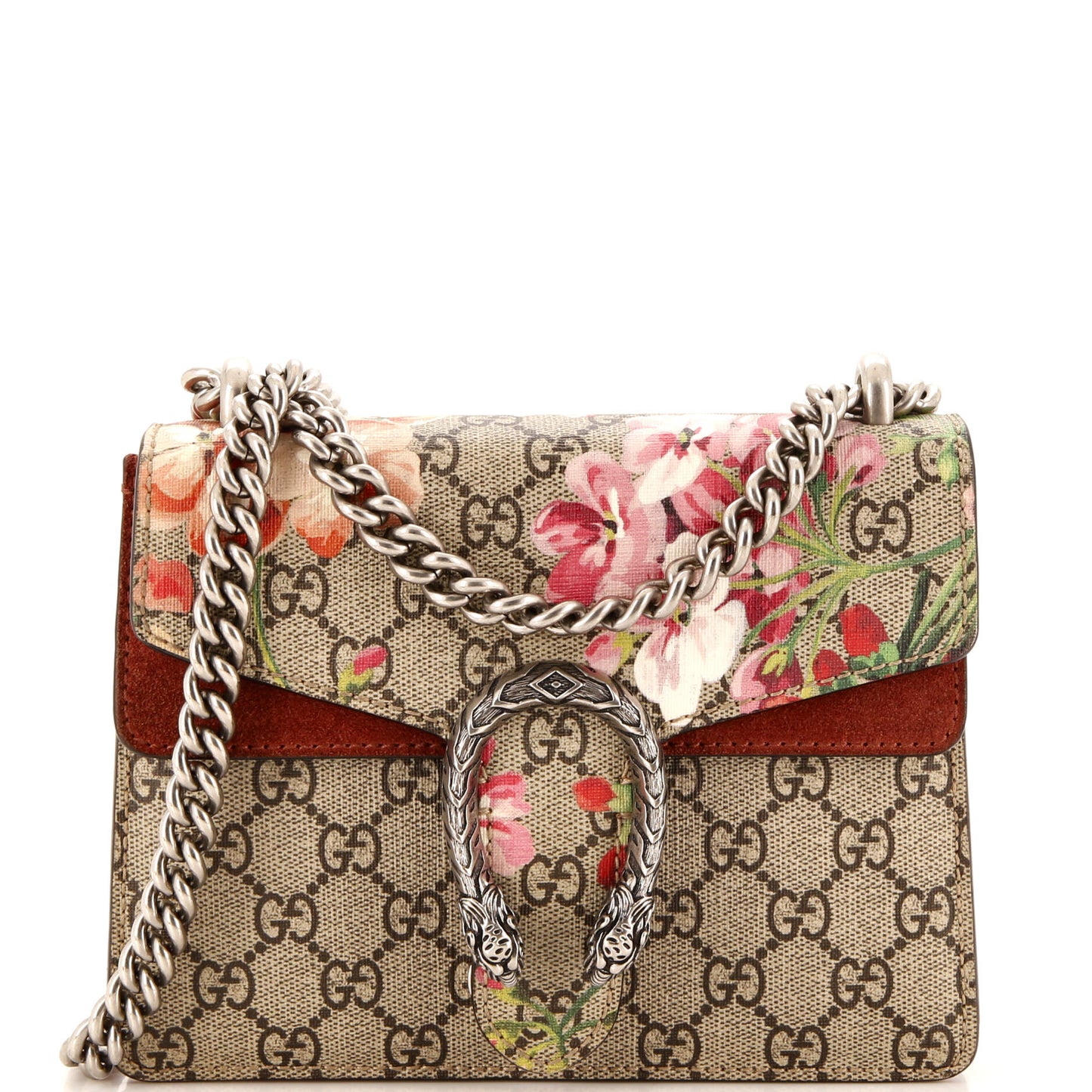 Luxury Gucci Trending 2025 Dionysus Bag Blooms Print GG Coated Canvas Mini