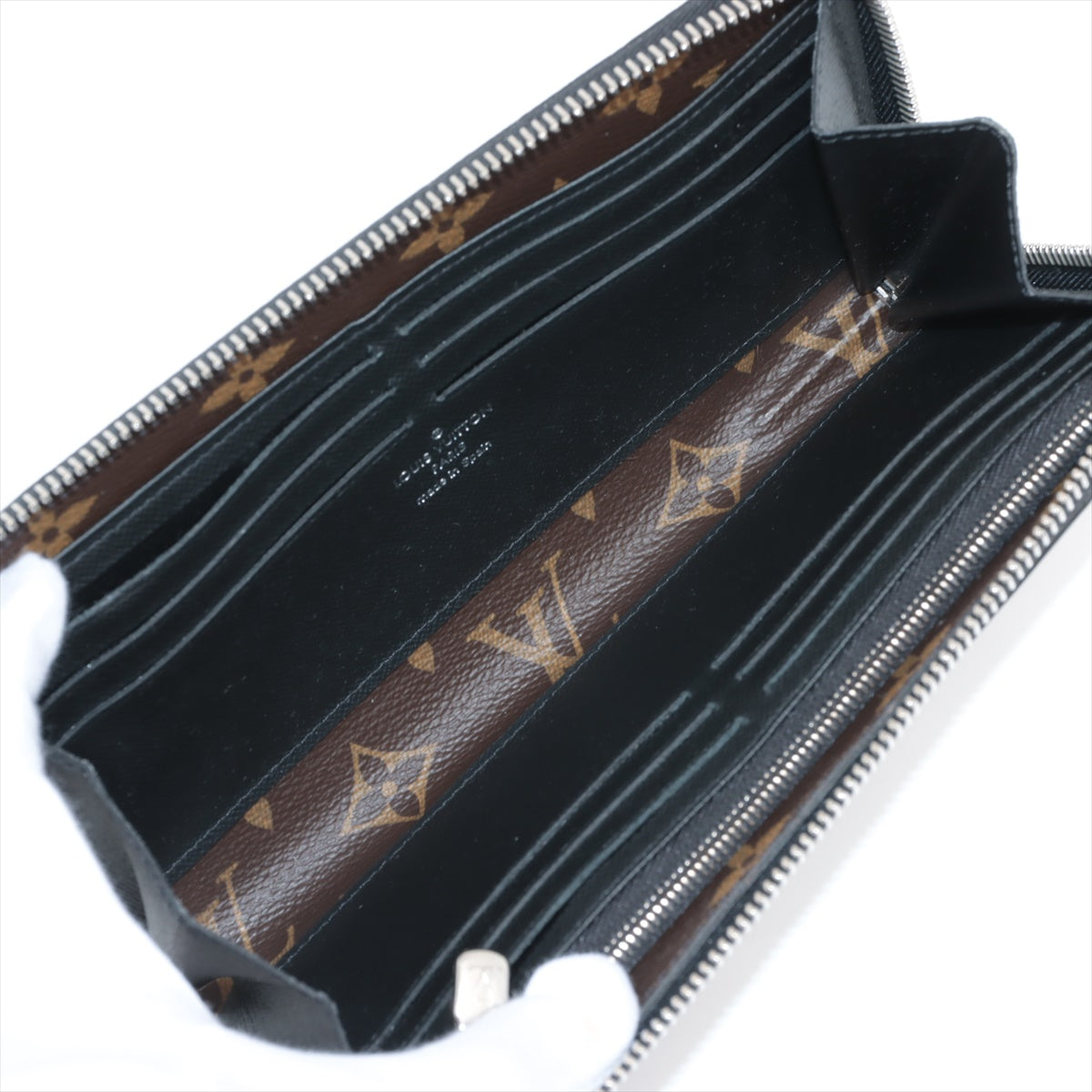 Louis Vuitton Monogram Makassar Zippyr Dragon M69407 Black X Brown Round Zipper Wallet