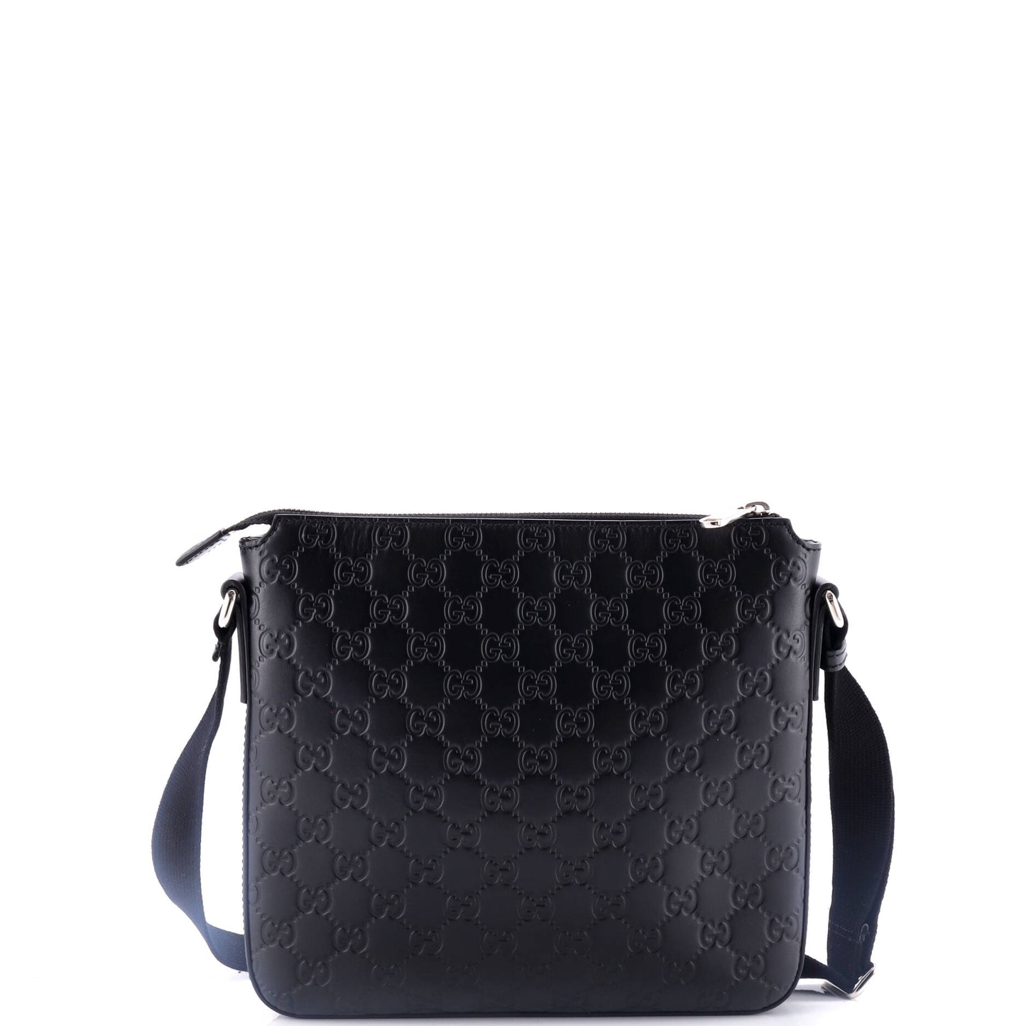 Signature Zip Messenger Bag Guccissima Leather Small