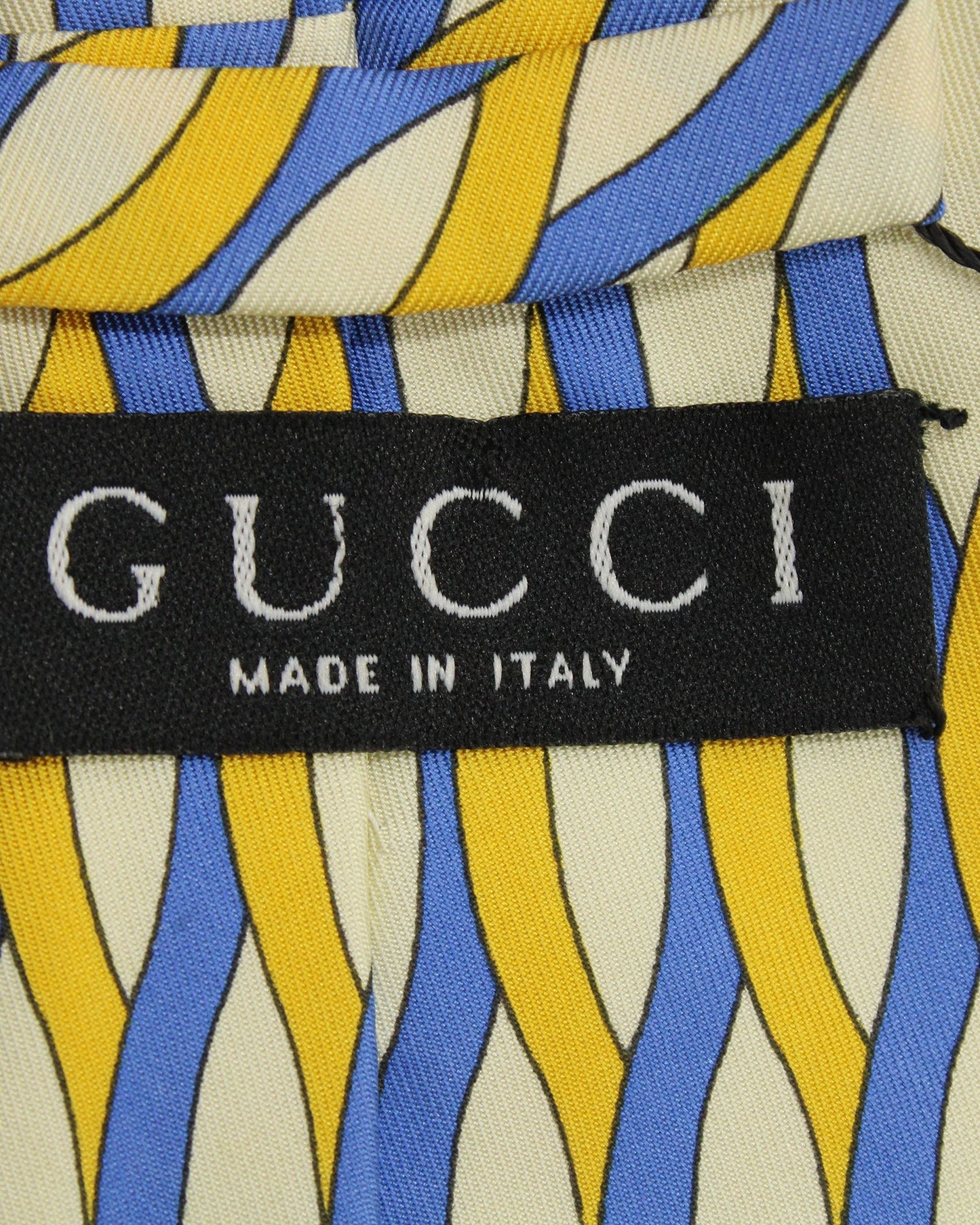 Luxury Gucci Trending 2025 Printed Tie in Yellow Silk