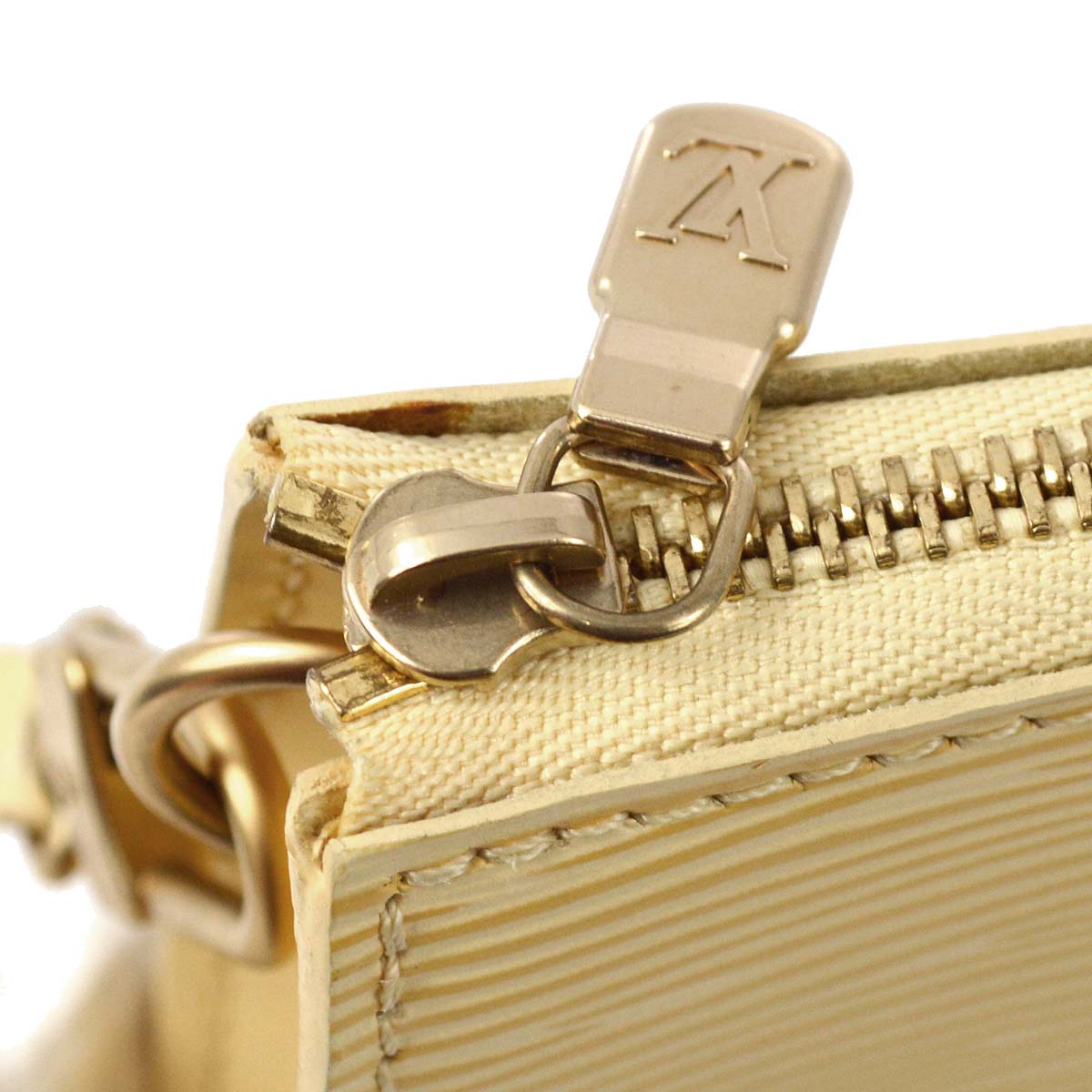 Louis Vuitton 2001 Ivory Epi Pochette Pouch Handbag M5294A