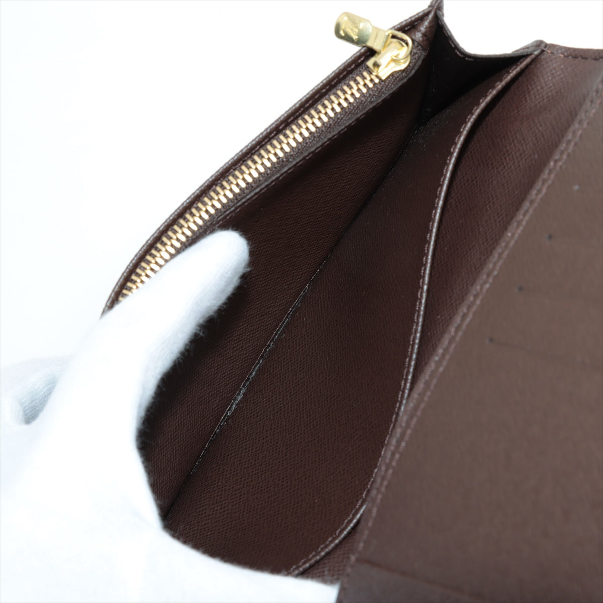 Louis Vuitton Damier Portfolio Brother N60017 Brown Wallet