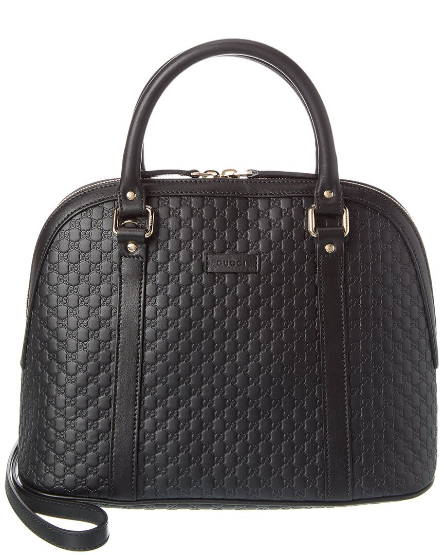 Gucci Logo GG Leather Satchel
