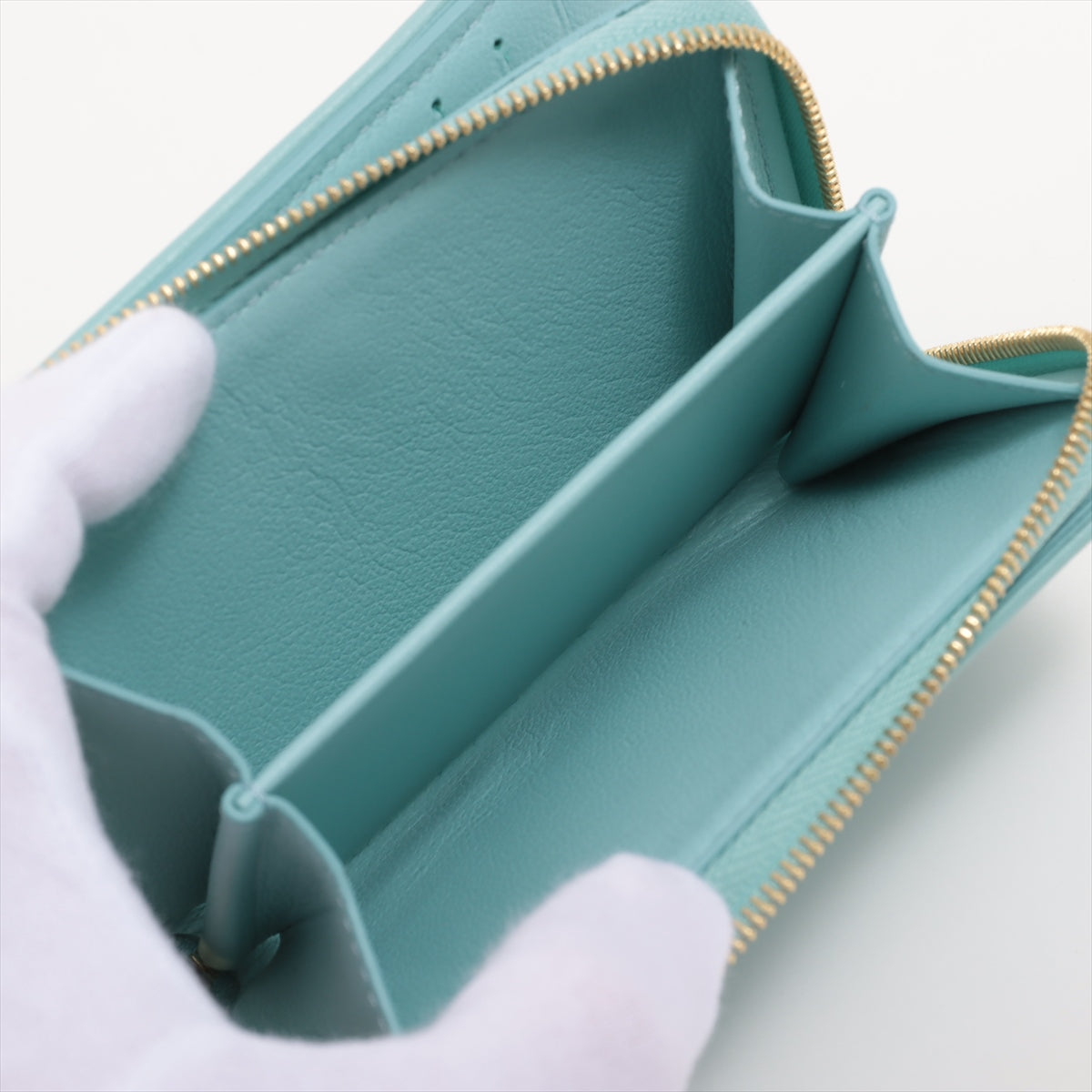 Louis Vuitton Monogram Embos Portefolio M82265 Blue Compact Wallet
