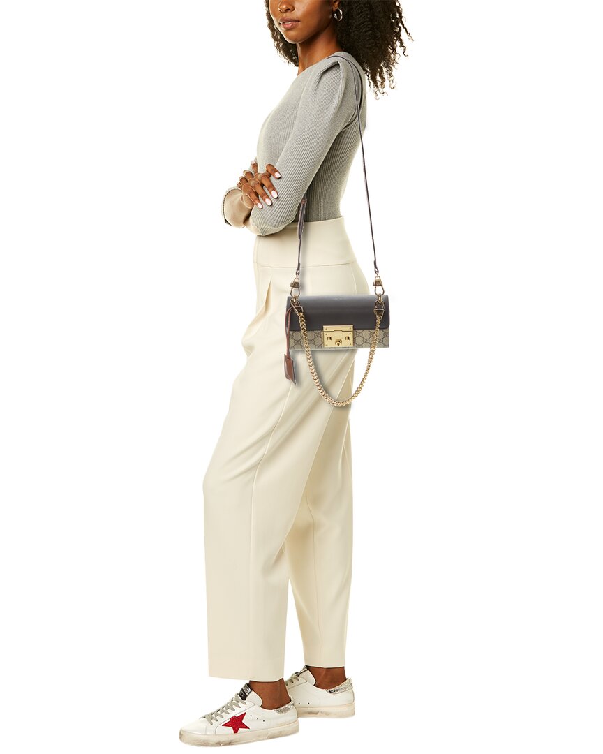 Gucci Padlock Mini GG Supreme Canvas & Leather Shoulder Bag