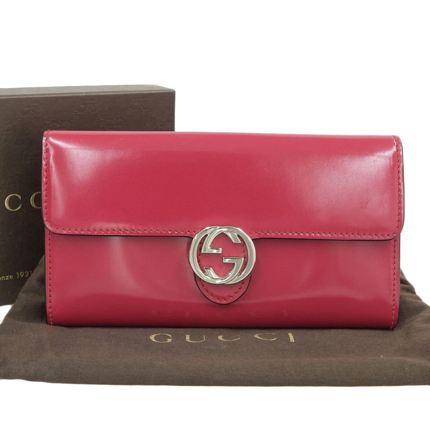 Gucci Interlocking G  Patent Leather Wallet  ()