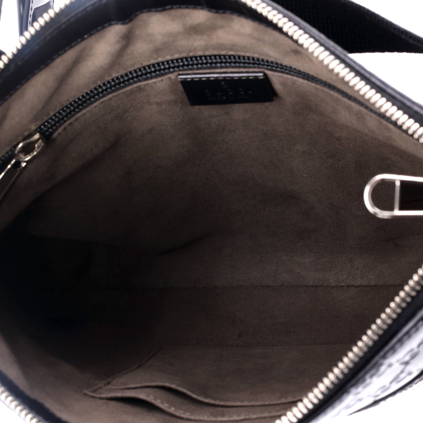 Signature Zip Messenger Bag Guccissima Leather Small