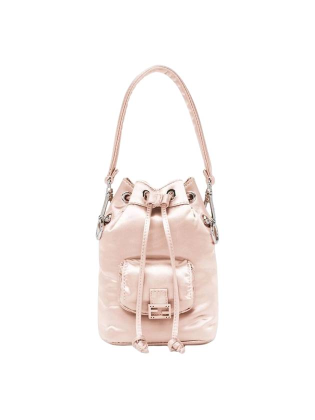 Luxury Fendi Mon Tresor Small Nylon Bucket Bag Pink