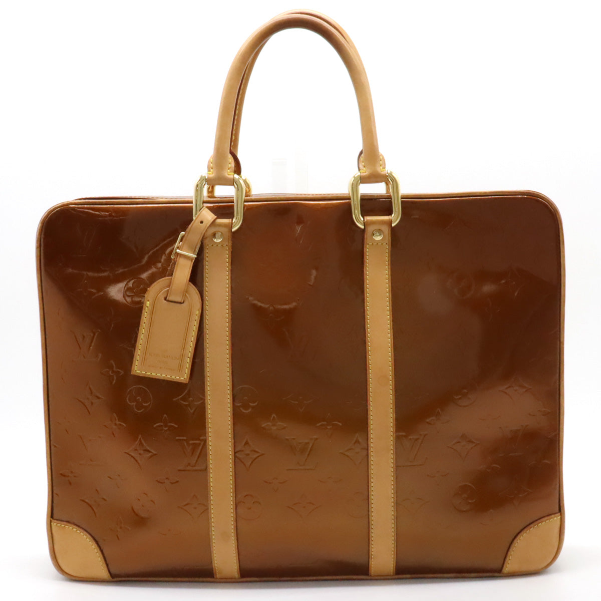 LOUIS VUITTON Louis Vuitton Monogram Vernis Vandam Business Bag Paper Bag Briefcase Emmeline Bronze M91125