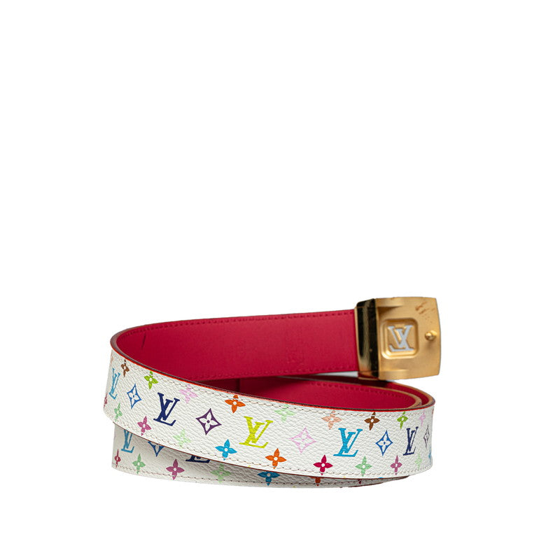 Louis Vuitton Multicolor Sandwich Cut Belt 85/34 M9682 Bronze Gold PVC Leather  Louis Vuitton